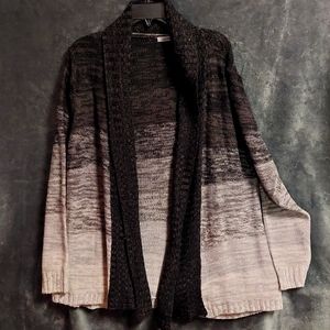Jason Maxwell Cardigan Size 2X Black Grey